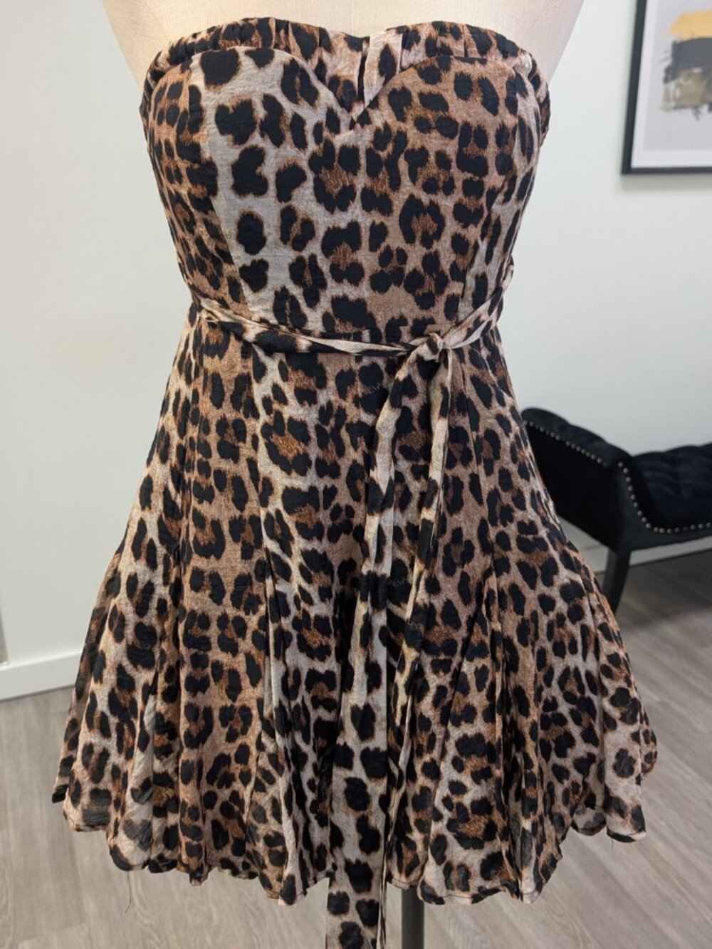 Mable leopard print short dress, avail in size S and M